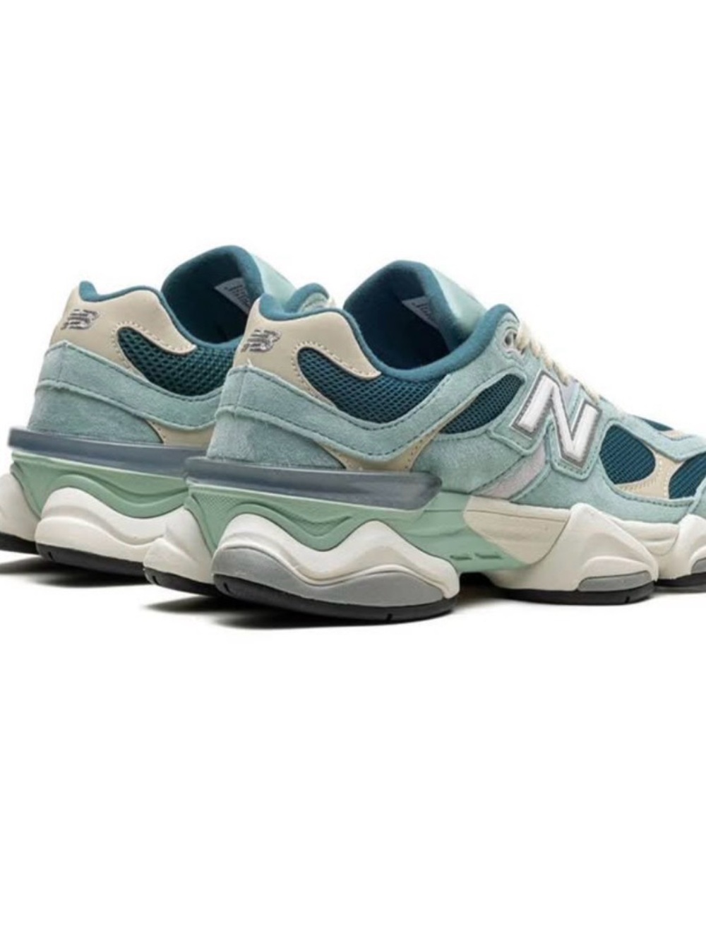 New Balance Women's Mint Teal Cream Running Sneakers - Picture 2 of 9